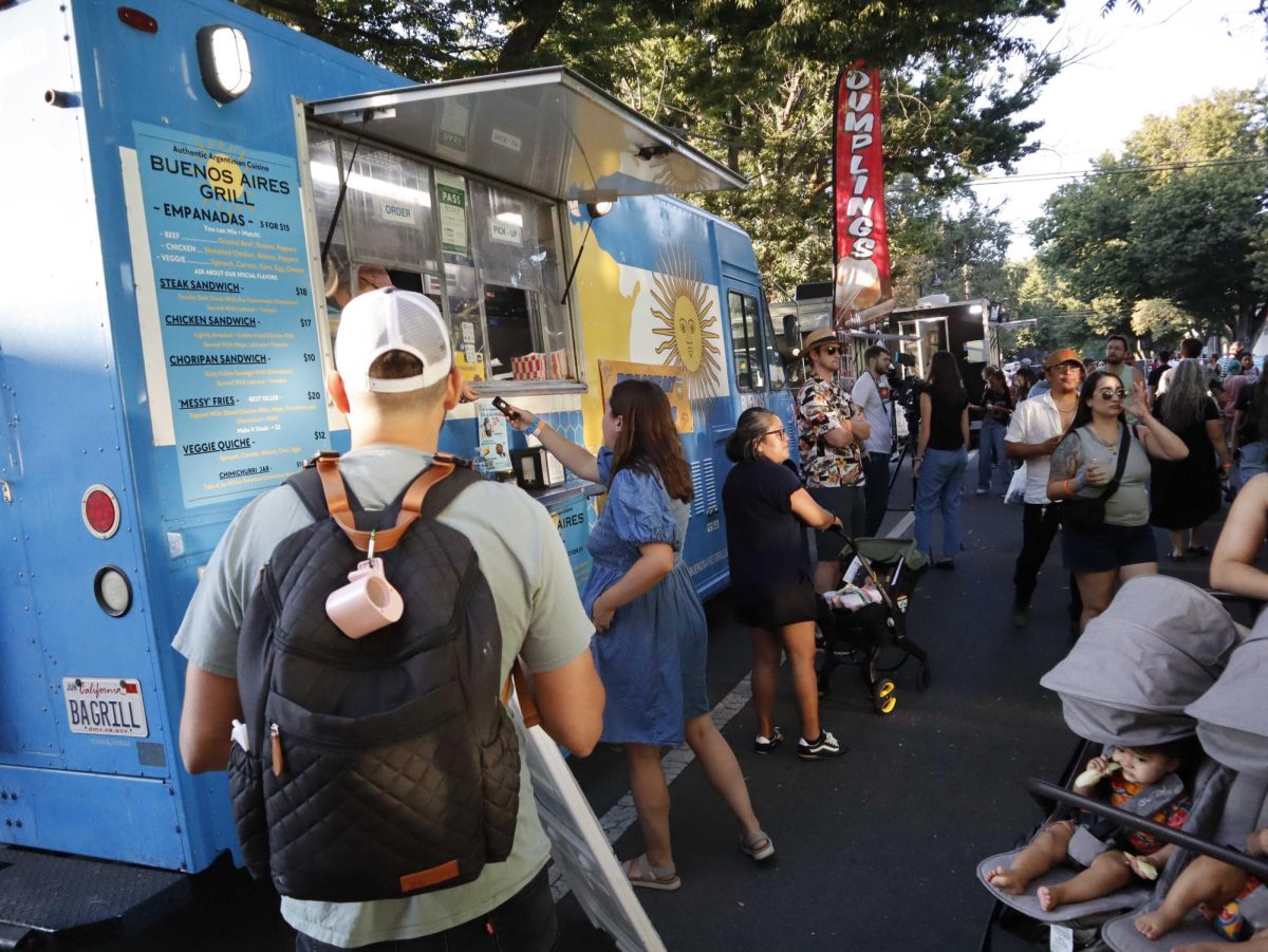 Crowds gather at the Our Street Night Market to grab a bite, listen to beats and enjoy the vibes Saturday, Sept. 6, 2025. From food trucks to live DJ sets, there were various ways to experience downtown nightlife.