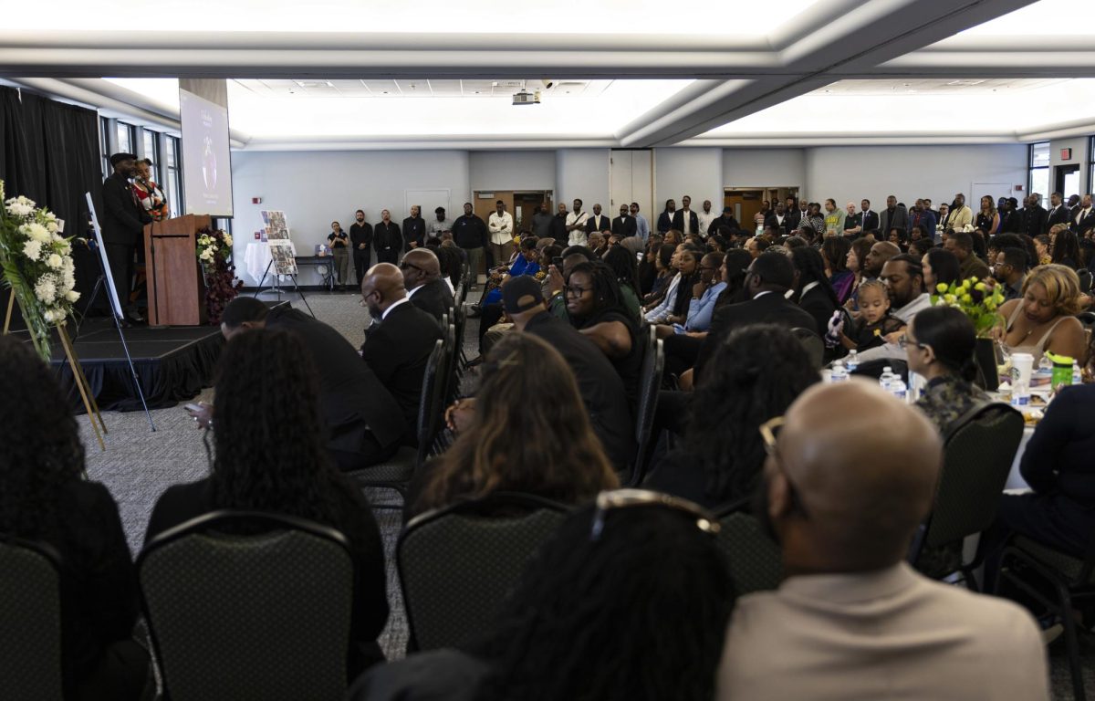 Over 350 people came to Martin L. Boston’s memorial at the Alumni Center Tuesday, Sep. 30, 2025. Boston is survived by his wife Krystal Boston and his children. 