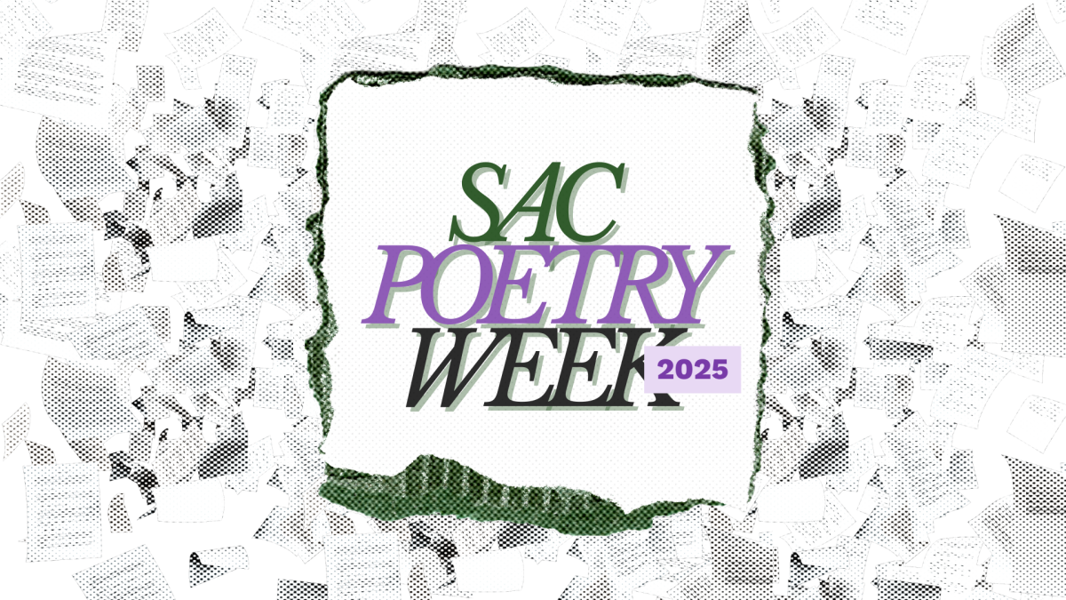 The second annual Sacramento Poetry Week is back from Oct. 20 until Oct. 26, 2025. The week-long poetry celebration offers seven days of unique events to uplift and educate the city’s evolving community. (Graphic created in Canva by Maya Denaé Taylor)