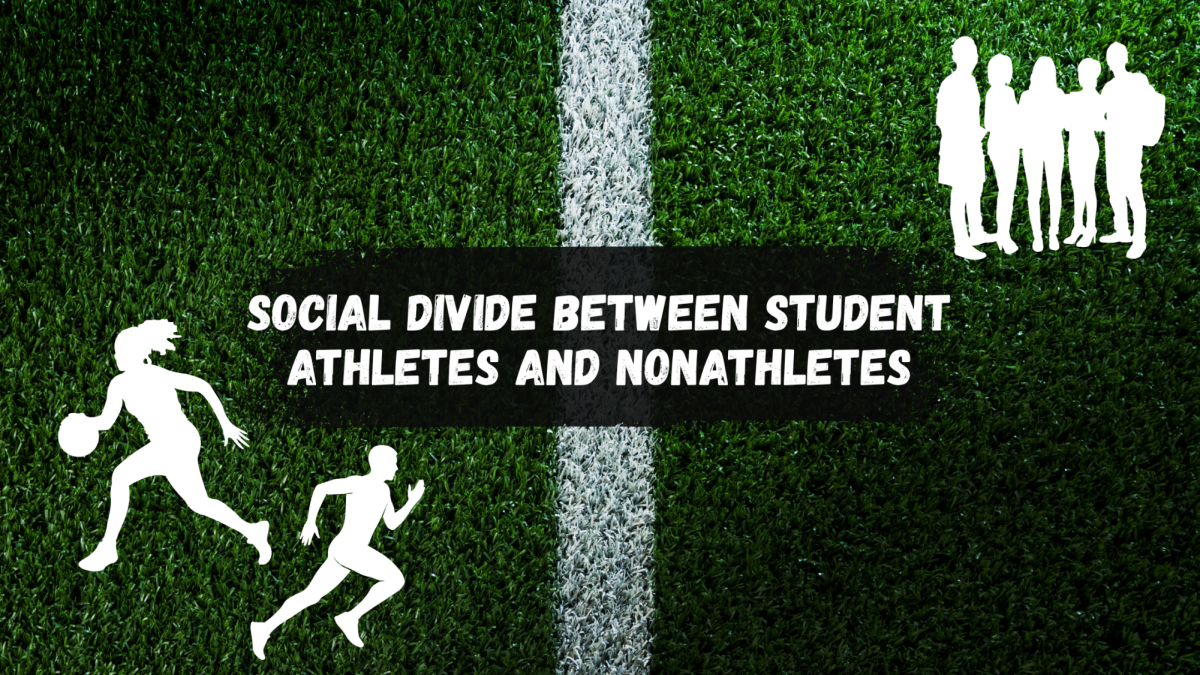 Student athletes and nonathletes at Sacramento State share their different perspectives on the potential social divide between them. With more than 500 student athletes on campus, many with separate facilities, schedules and opportunities, some say the two groups feel worlds apart. (Graphic created in Canva)