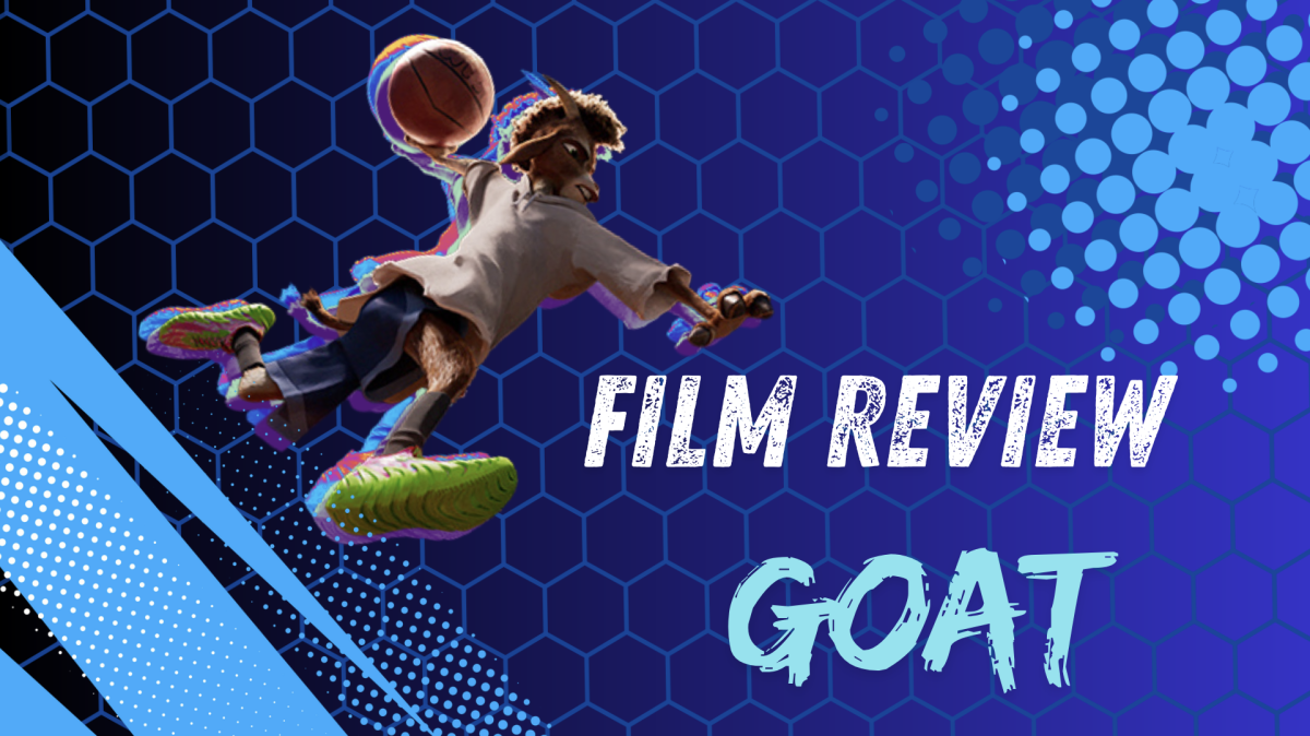 Golden State Warriors guard Stephen Curry steps into film with Sony's newest animated feature, “Goat,” released Friday, Feb. 13, 2026. While the film follows a well-worn story, it remains a visual treat that matches the studio's other animated masterpieces. (Visual made in Canva by Kristopher Caalim.)