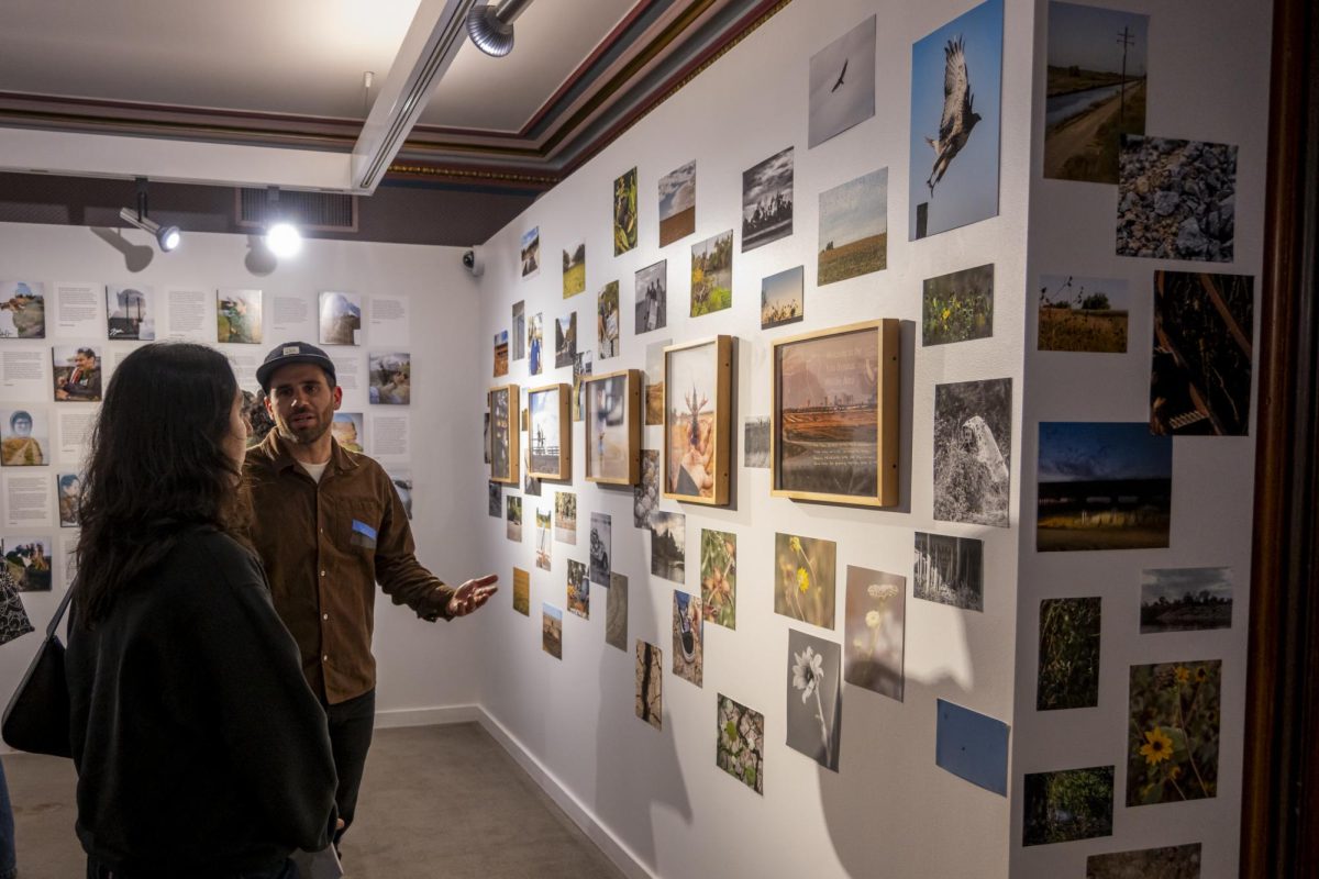 Sacramento State photography student’s project titled “[Placeholder: Flooding Fields]” is on display at The Crocker Art Museum, March 5 through April 12. The event is held at the Student and Community Gallery. (Photo courtesy of Sac State Photo)
