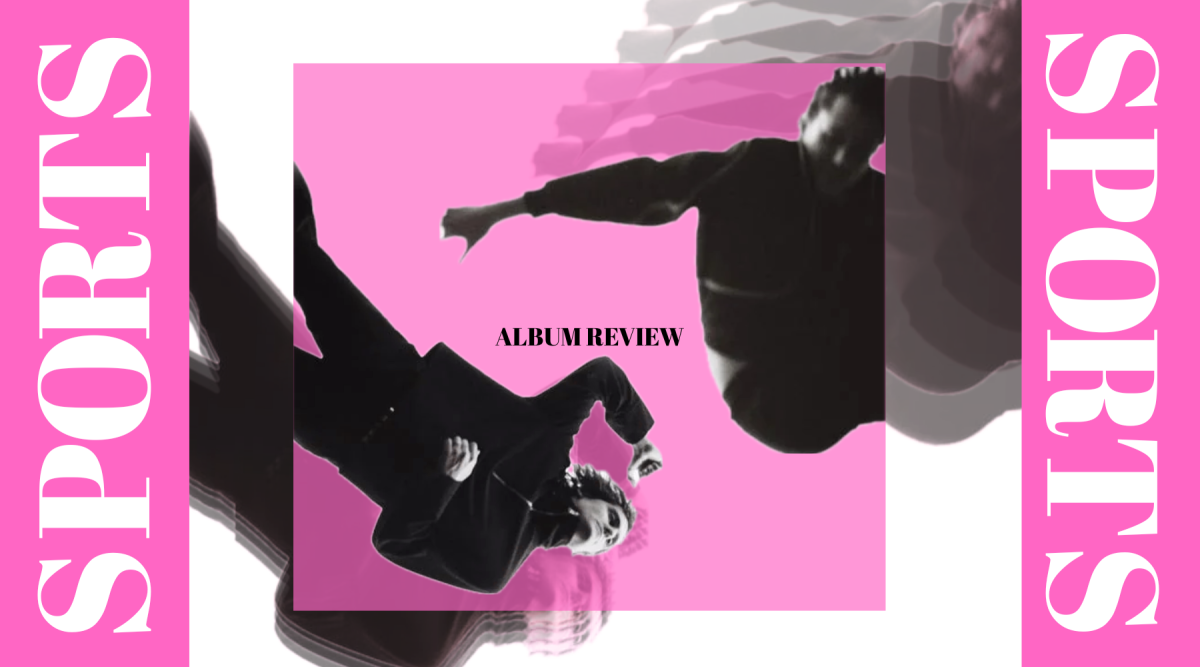 Indie rock band Sports released their fifth studio album on Friday, Feb. 20, 2026. Before the project’s release, the duo announced a world tour set to begin in April. (Images courtesy of Sports, Graphic made in Canva by Brianna Lira)
