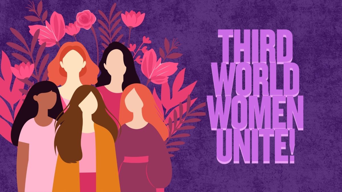 The “Third World Women United” panel invited three speakers to discuss the quality of life for women in developing countries on Tuesday, March 17, 2026. Sacramento State’s Asian American studies program organized the panel. (Canva graphic by Kristopher Caalim)