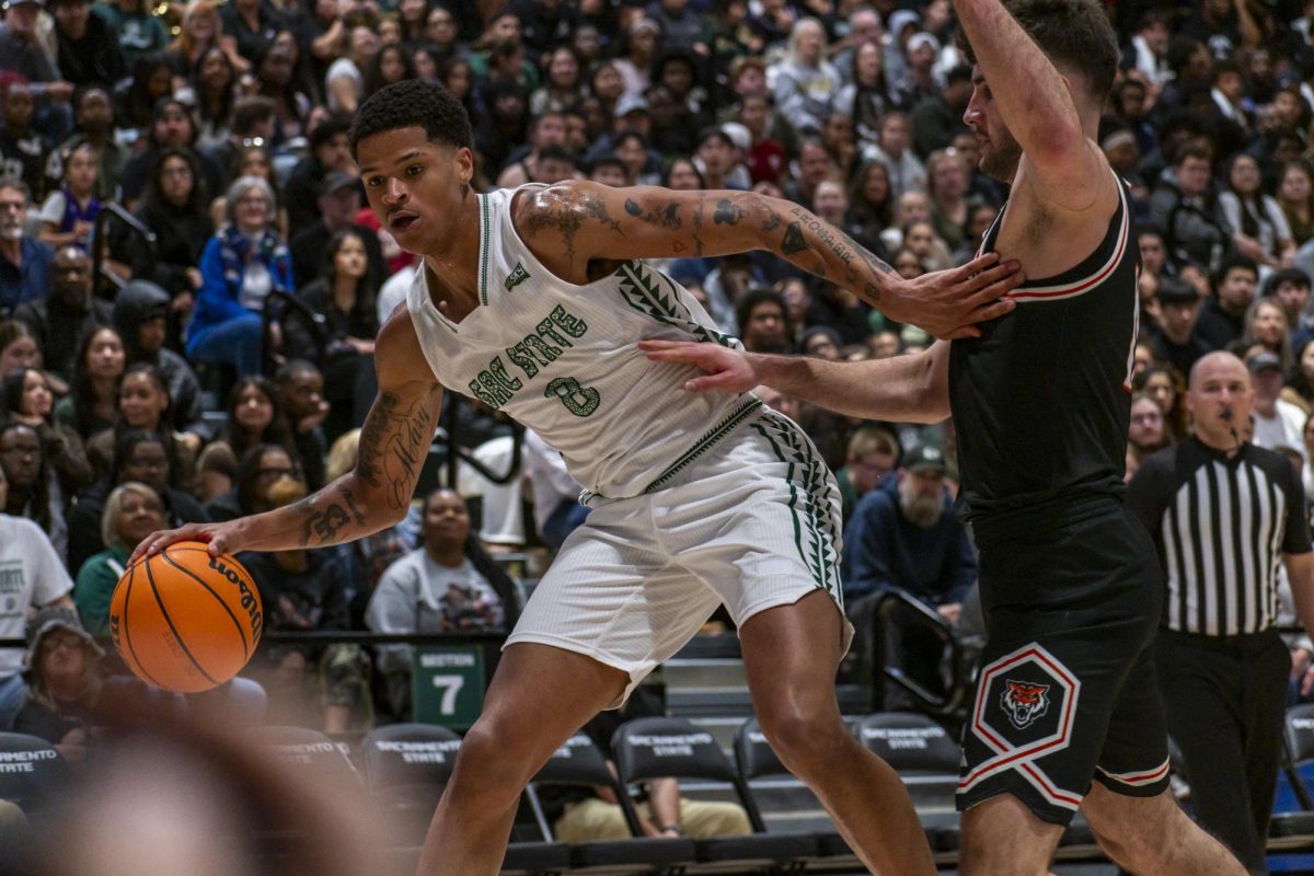 Senior forward Shaqir O'Neal against Idaho State Monday, March 2, 2026. His father, voluntary general manager Shaquille O'Neal, was in attendance at the game.