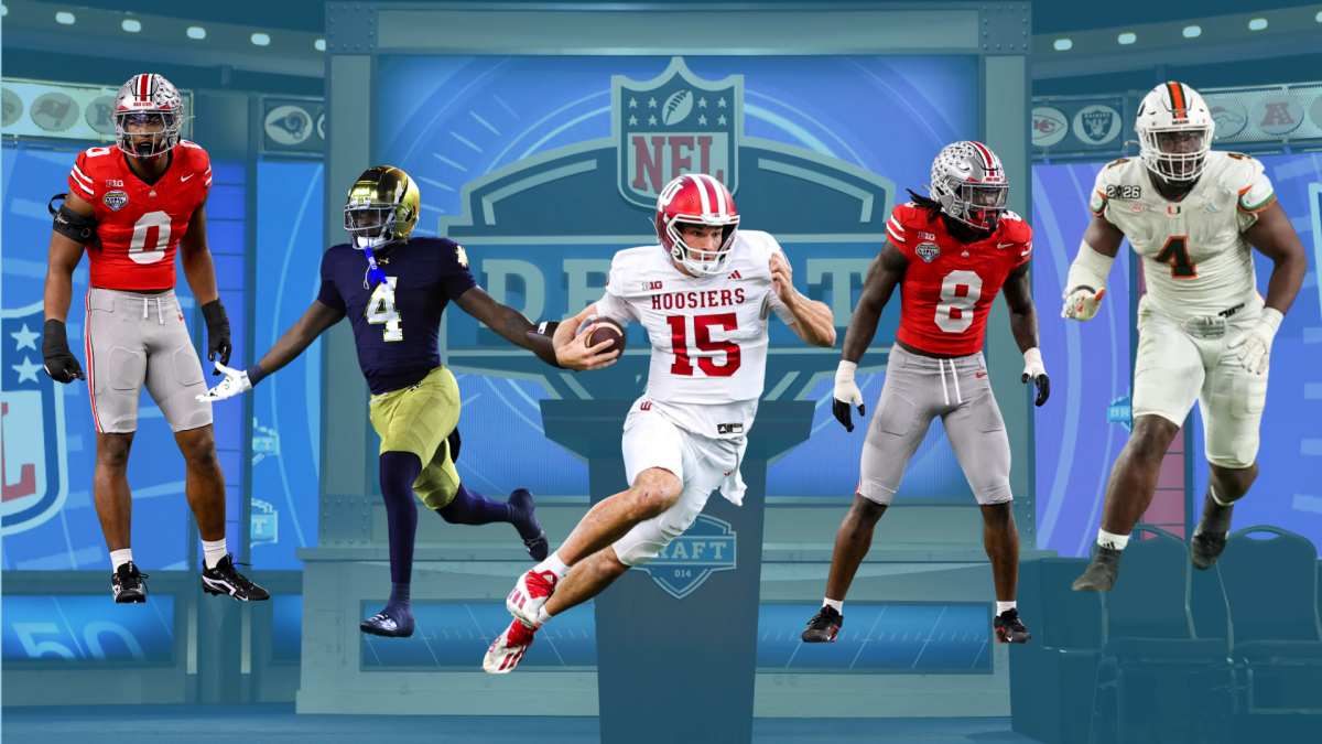 The NFL Draft begins Thursday, April 23, 2026, in Pittsburgh, Pennsylvania. National champion and senior quarterback Fernando Mendoza is widely expected to become the number one overall pick. (Graphic created by Alex Grado)
