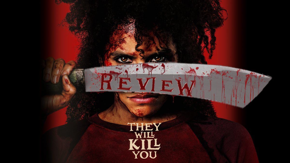 Asia Reaves, played by Zazie Beetz, defends herself with many unique weapons against satanic cultists in the horror movie “They Will Kill You,” released Friday, March 27, 2026. The film features several engaging scenes but falls behind with a lackluster plot. (Photo courtesy of Warner Bros. Pictures, graphic made in Photoshop by Giancarlo Diloy)