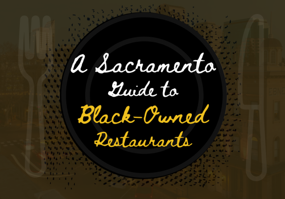 Local Black-owned restaurants offer spaces for connection and conversation throughout Sacramento. These businesses remain cornerstones of their neighborhoods during Black History Month. (Graphic made in Canva by Giancarlo Diloy)