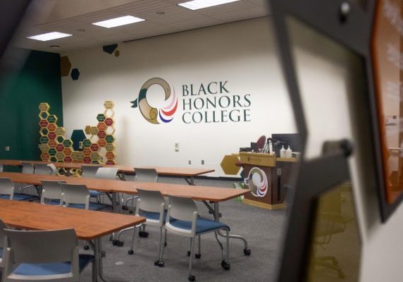 A mural in the Black Honors College study room Tuesday, Feb. 10, 2026. The BHC supports equal opportunity in education for all Sac State students.