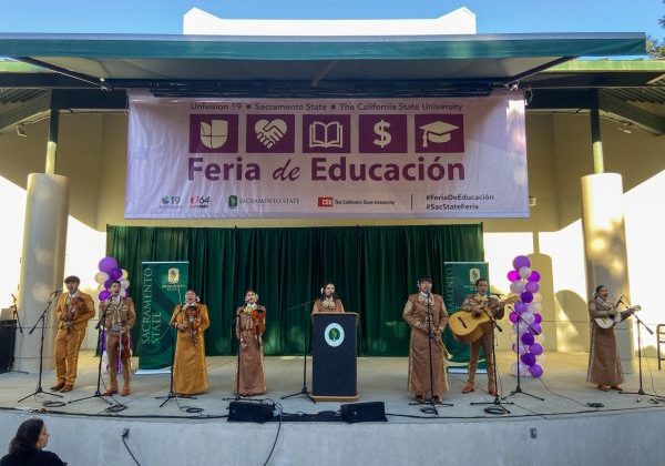 Mariachi de Familia performs for the families attending Feria de Educación Saturday, Oct. 5, 2024. The fair offered several workshops and resources to the Spanish-speaking community.