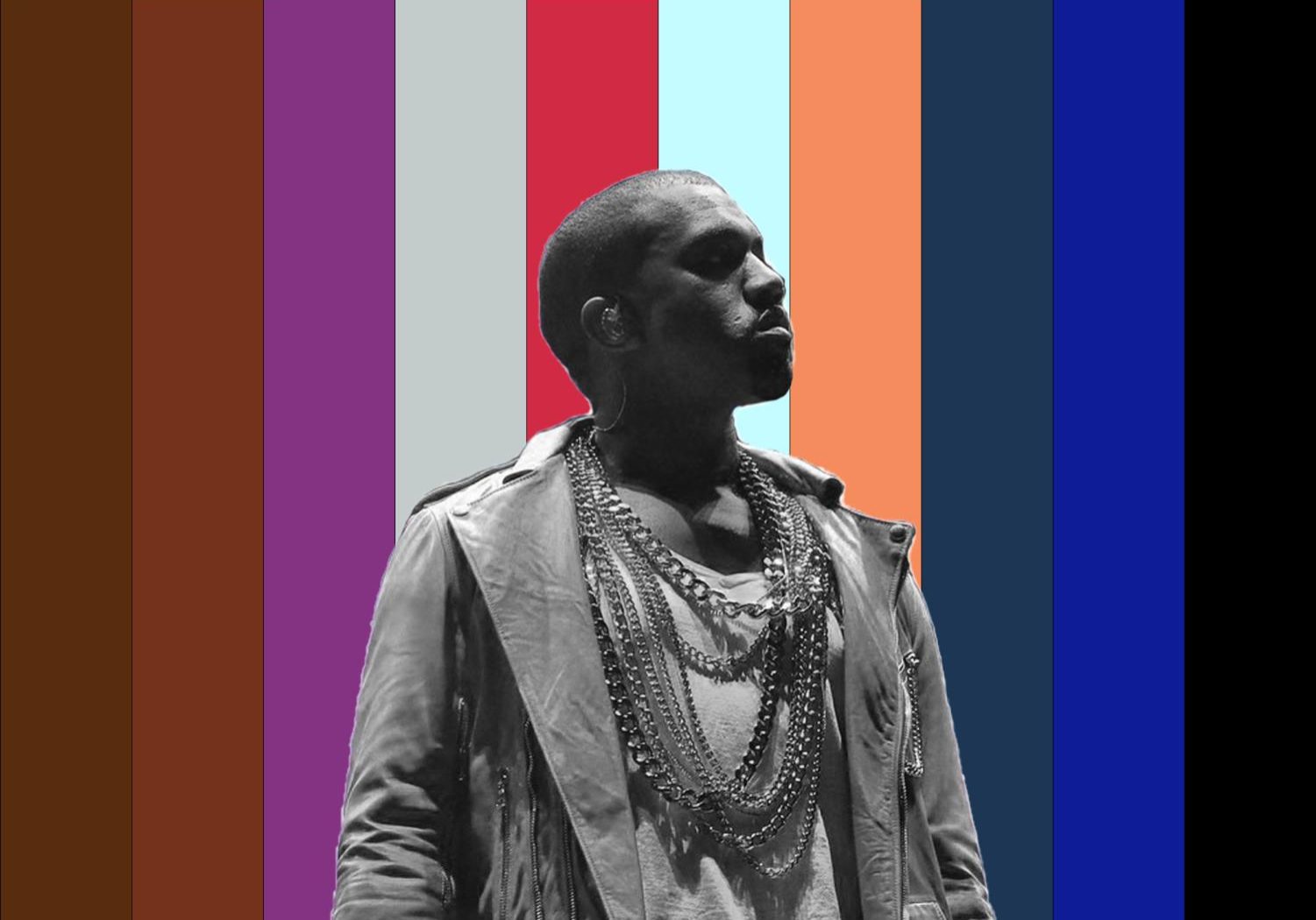 Original photo from <a href="https://www.flickr.com/photos/39096086@N04/5681564160">“Kanye West 09”</a> by <a href="https://www.flickr.com/photos/39096086@N04">Super 45 | Música Independiente</a>, licensed under <a href="https://creativecommons.org/licenses/by-nc/2.0/?ref=openverse ">CC BY-NC 2.0</a>. Graphic designed in Adobe Photoshop by Gavin S. Hudson. 